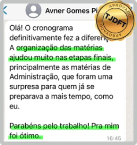 Depoimento de aluno aprovado