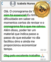 Depoimento de aluna aprovada