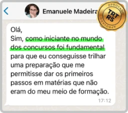 Depoimento de aluna aprovada