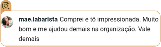 Comentário de aluna chamando o material de maravilhoso e super didático