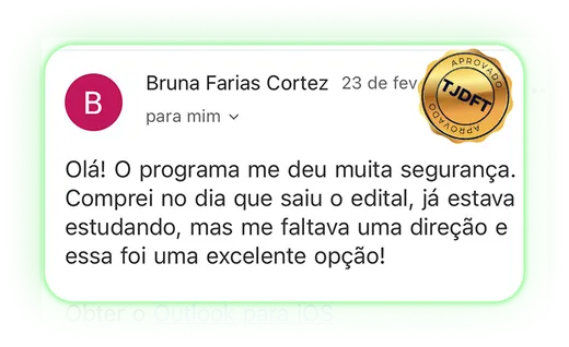 Depoimento de aluna aprovada no TJDFT sobre a direção que o programa deu aos estudos